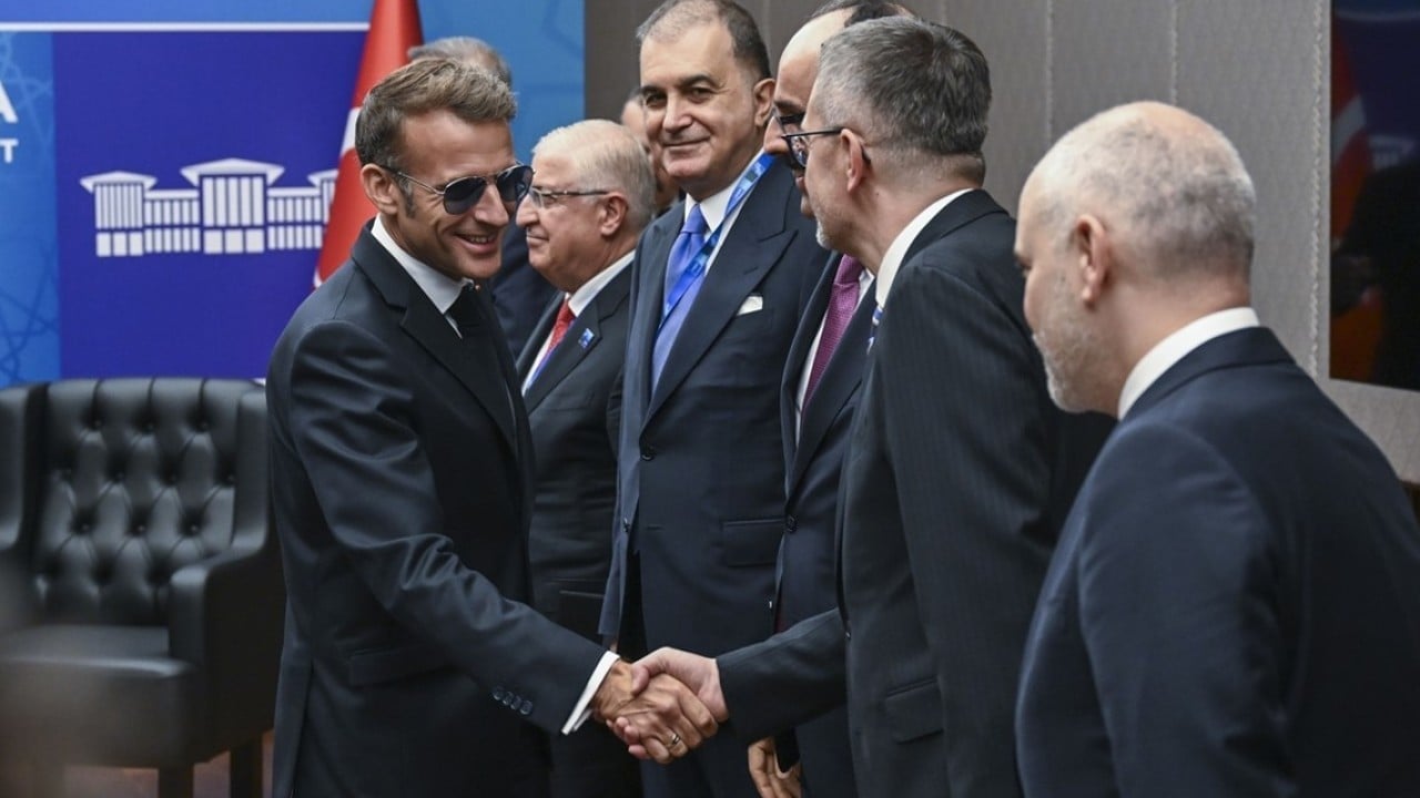 Foto - Cumhurbaşkanı Erdoğan, Fransa Cumhurbaşkanı Macron ile bir araya geldi