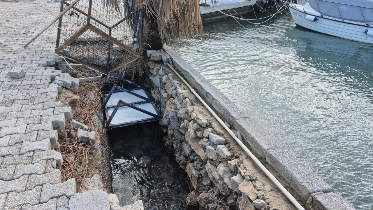 Foto - Datça'daki fırtınanın bilançosu hava sakinleşince ortaya çıktı