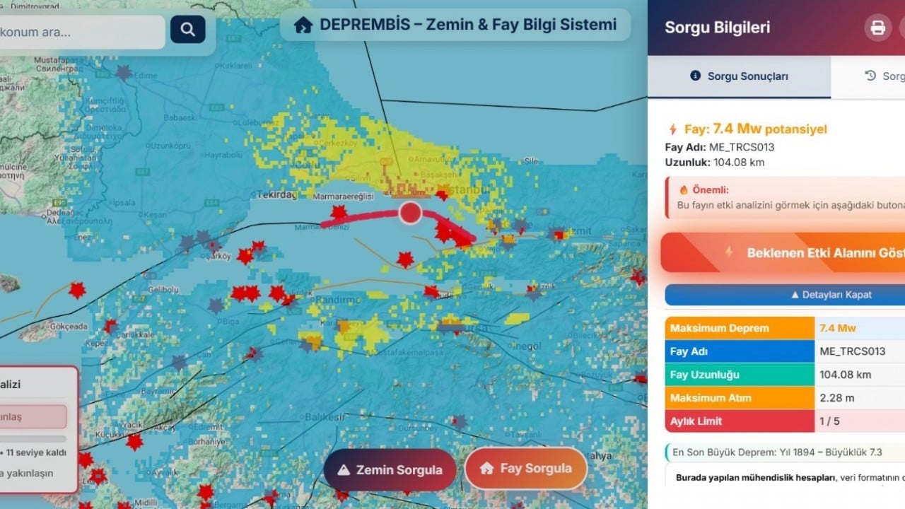 Foto - DepremBİS'in çok önemli yeni özelliği: Depremin etki alanlarını ve şiddetini gösteriyor