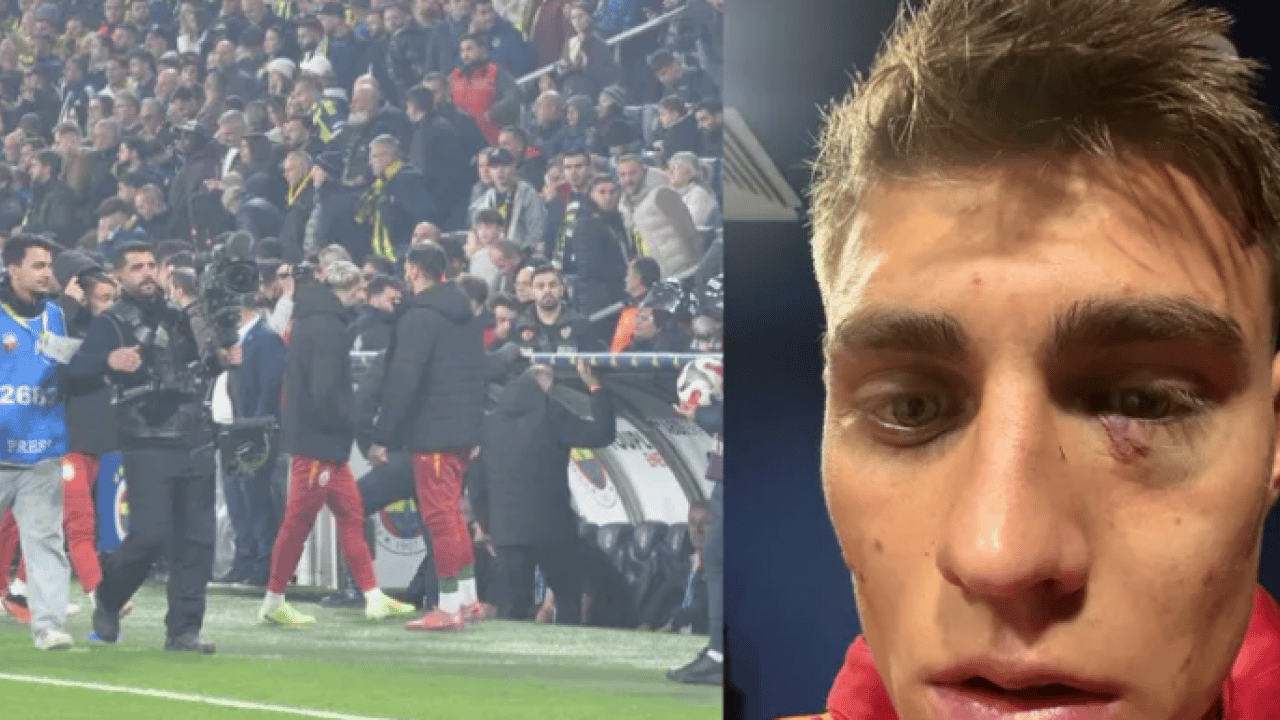 Derbideki skandal olayda yeni gelişme! Kazımcan’a çakmak atan taraftar yakalandı: Tribün terörüne 1 yıl yasak