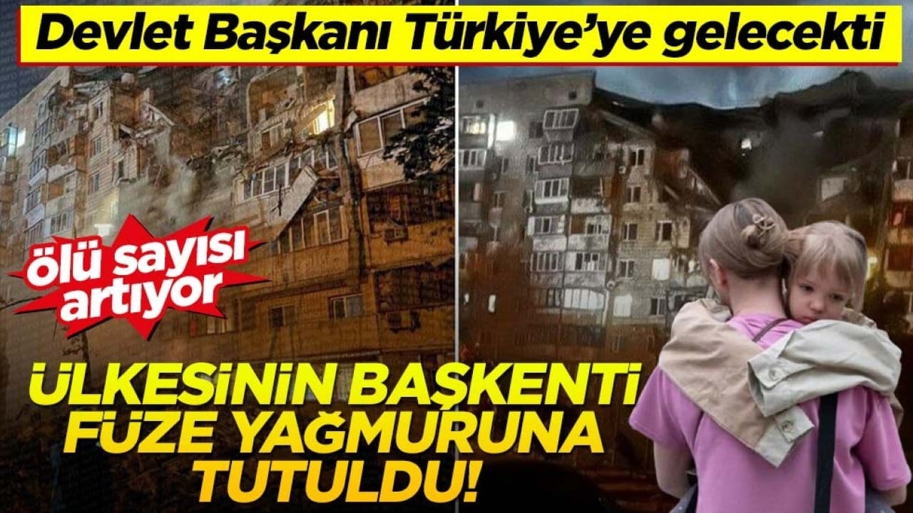 Devlet Başkanı Türkiye'ye gelecekti... Ülkesinin başkenti füze yağmuruna tutuldu! Ölü sayısı artıyor