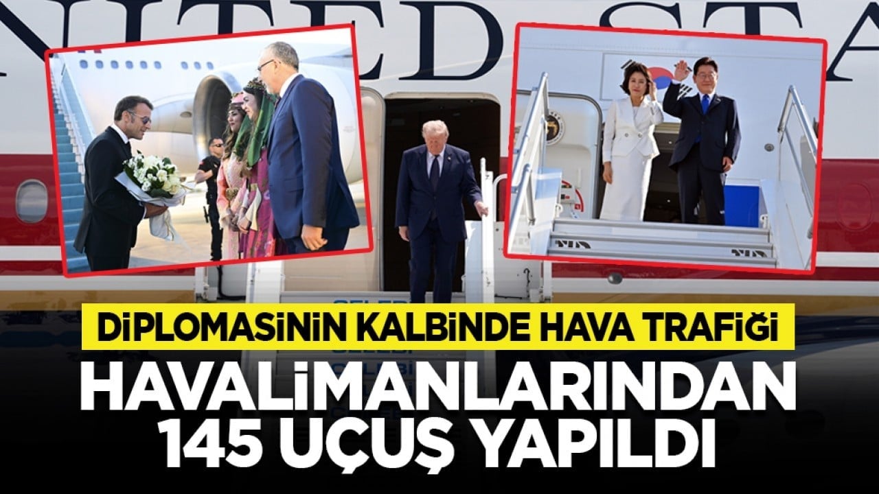 Diplomasinin kalbinde hava trafiği: Havalimanlarından 145 uçuş yapıldı
