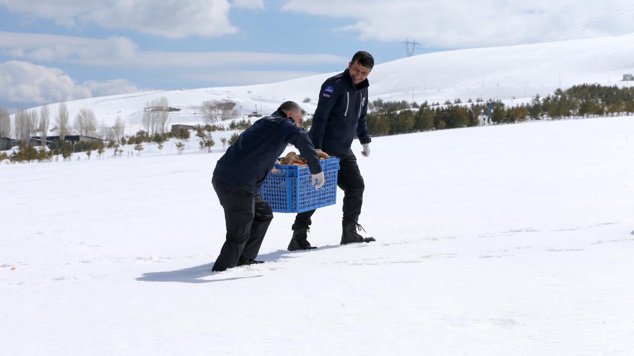 Foto - ‘Doğaya Şefkat Eli Projesi’ ile hem israfı önlüyorlar hem de yaban hayvanlarını besliyorlar