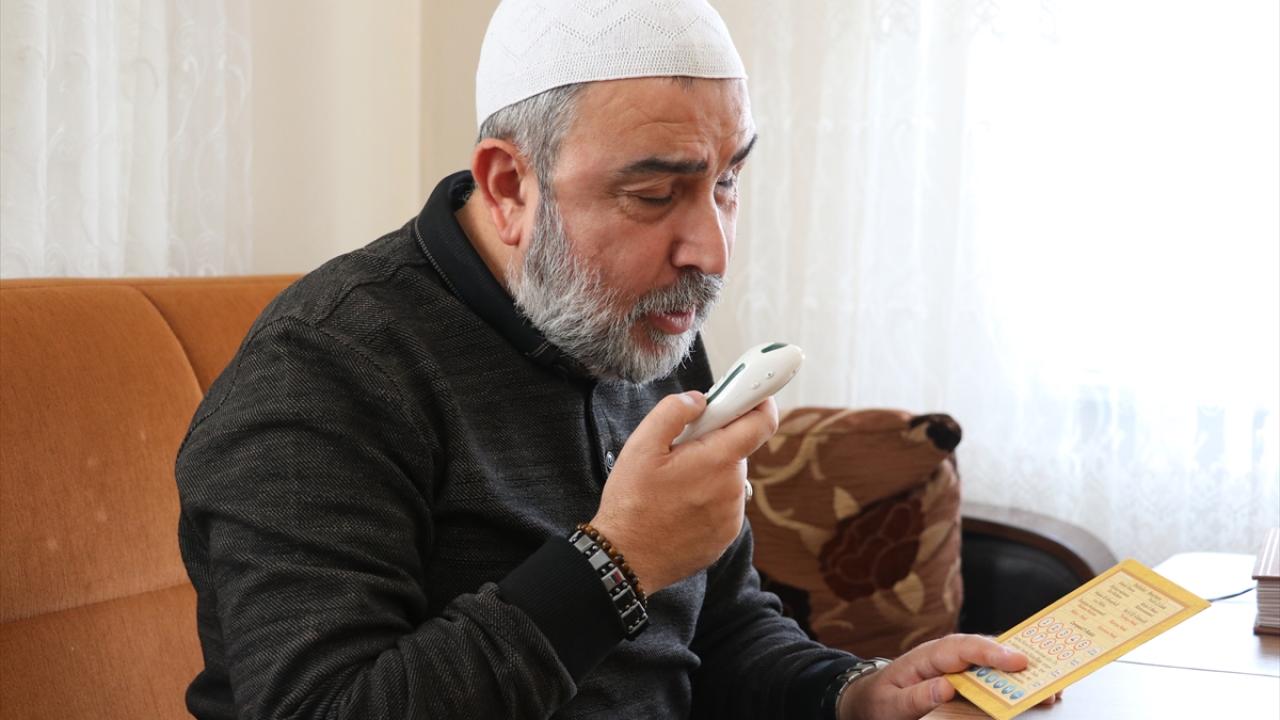 Foto - Doğuştan görme engelli Mahmut Terzi, Kur'an-ı Kerim'i işte böyle ezberledi