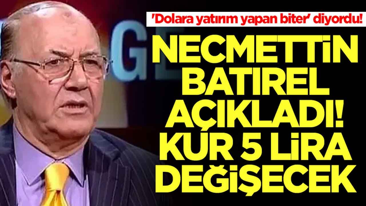 'Dolara yatırım yapan biter' diyordu! Necmettin Batırel açıkladı, kur 5 lira değişecek