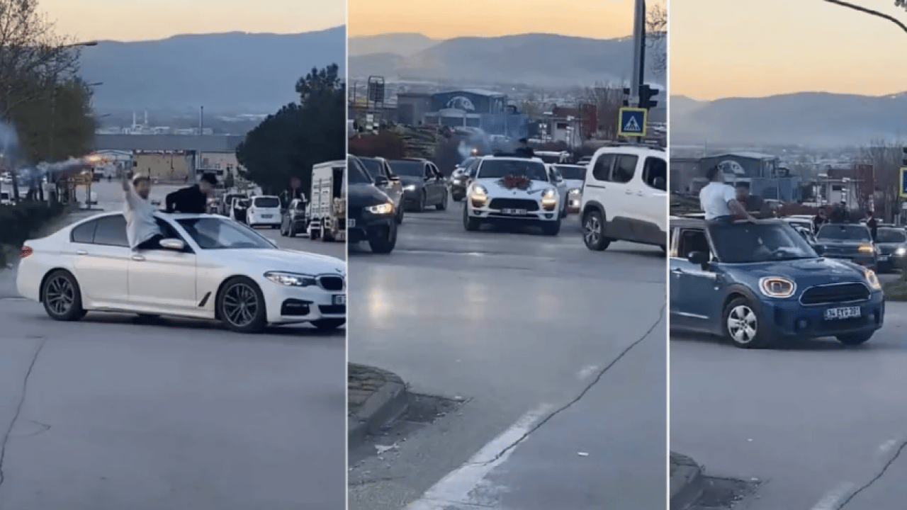 Düğün konvoyundaki eğlence pahalıya patladı: 660 bin liralık rekor ceza