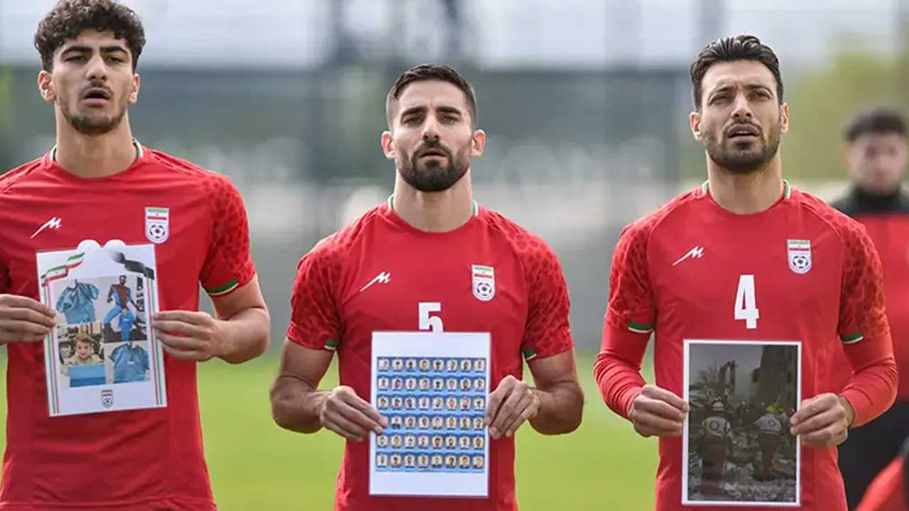 Foto - Dünya Kupası katılan İranlı futbolcuların yakalarındaki ''168'' detayı dikkat çekti