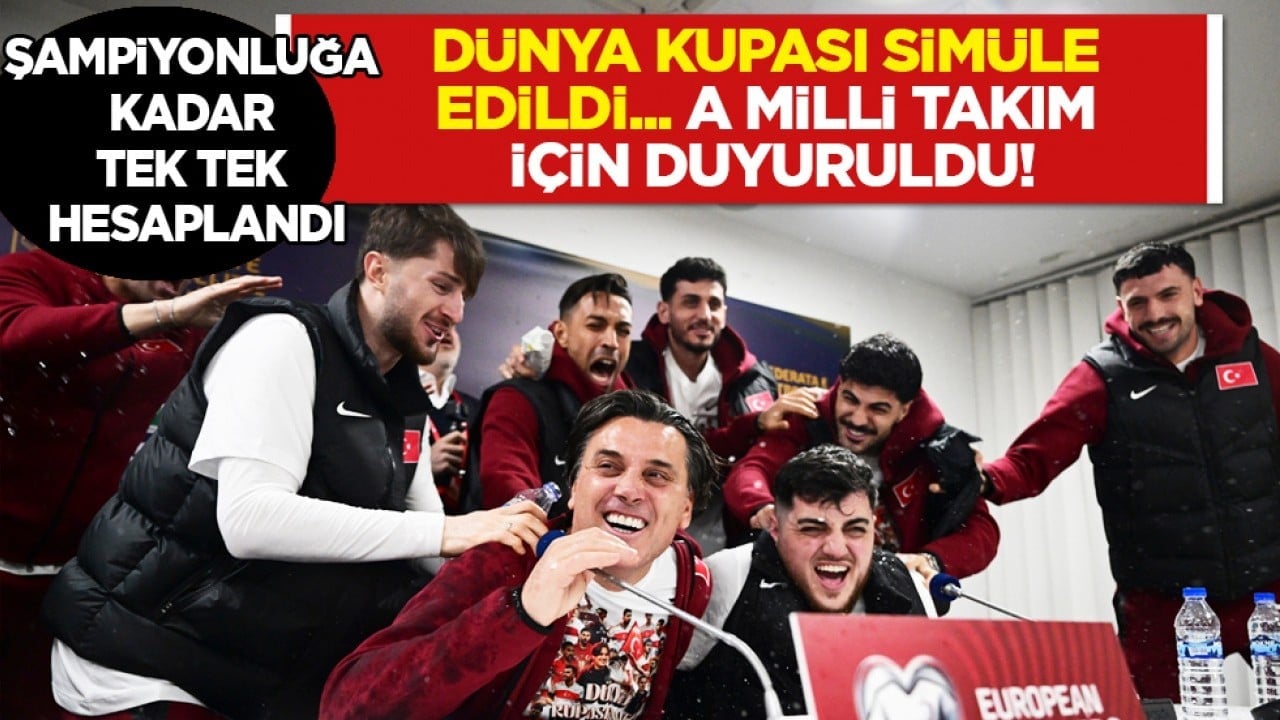 Dünya Kupası simüle edildi, A Milli Takım için sıralama duyuruldu! Şampiyonluğa kadar tek tek hesaplandı