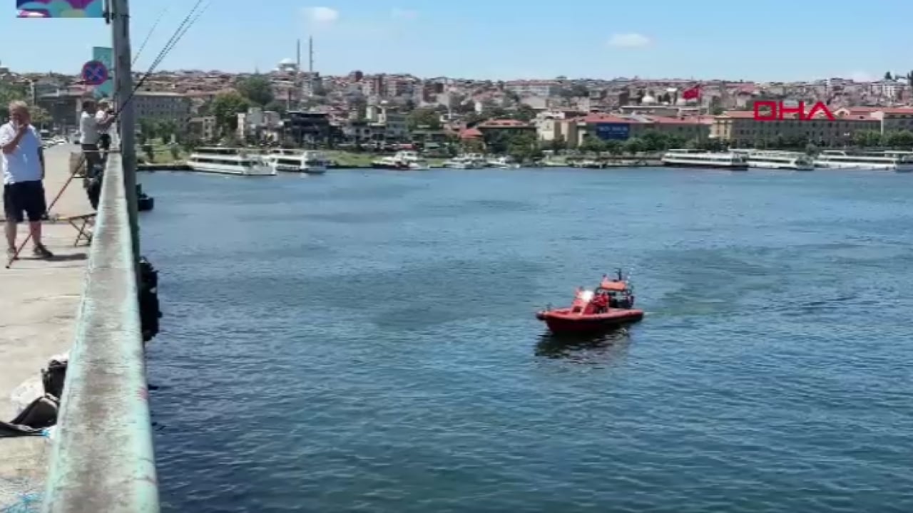 Ekipler arama çalışması başlattı! Haliç’te feci olay