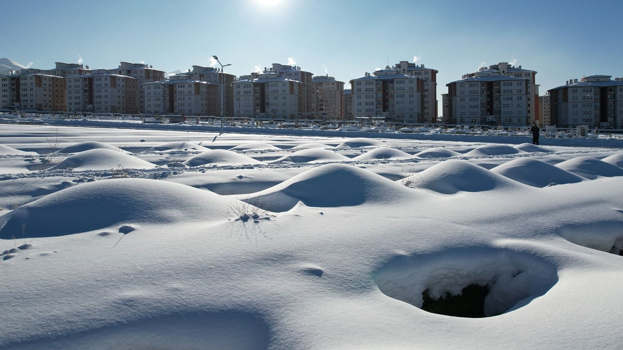 Foto - Eksi 30 derecede defin mümkün mü? Erzurum’da defin için sıra dışı hazırlık
