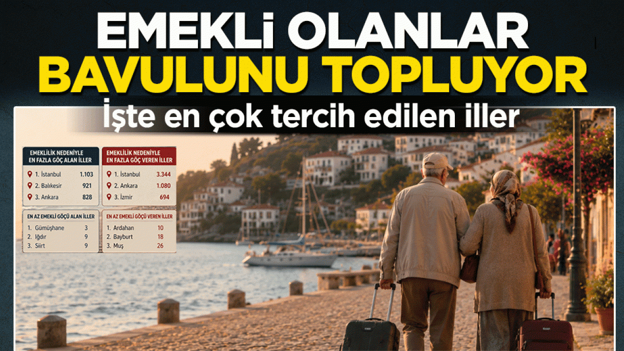 Emekli olanlar bavulunu topluyor: İşte en çok tercih edilen iller