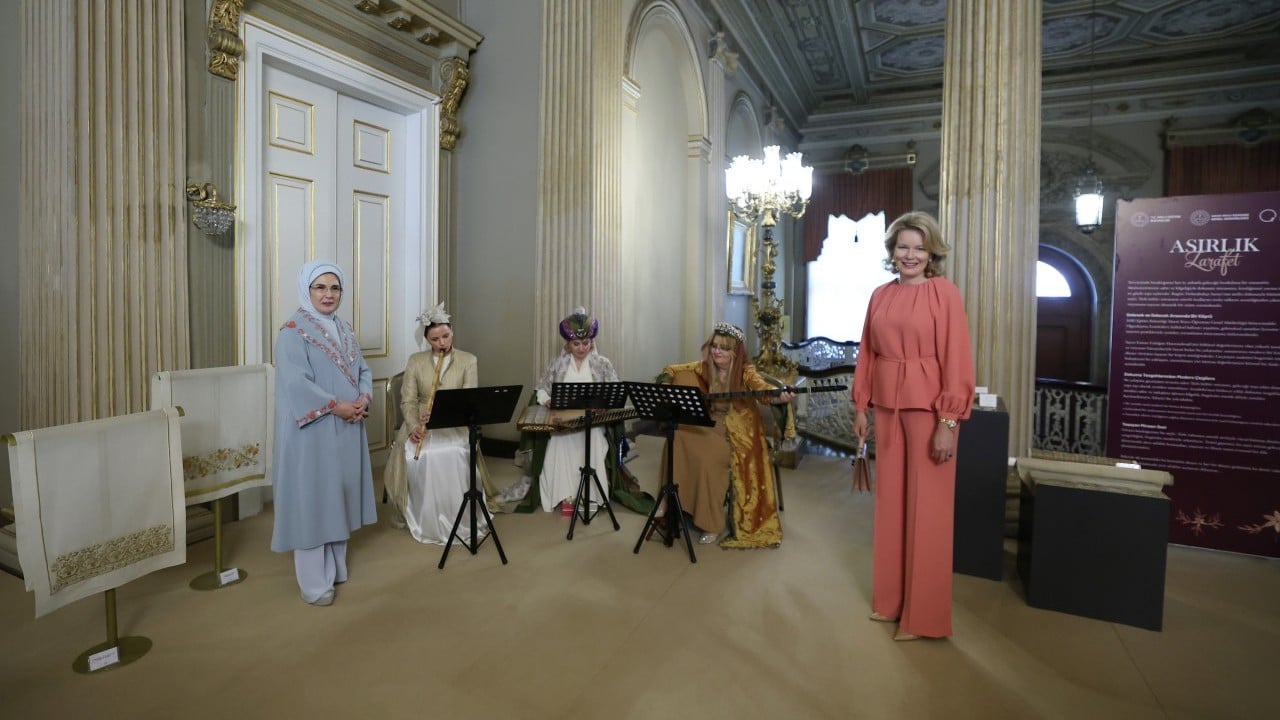 Foto - Emine Erdoğan, Belçika Kraliçesi Mathilde'yle bir araya geldi