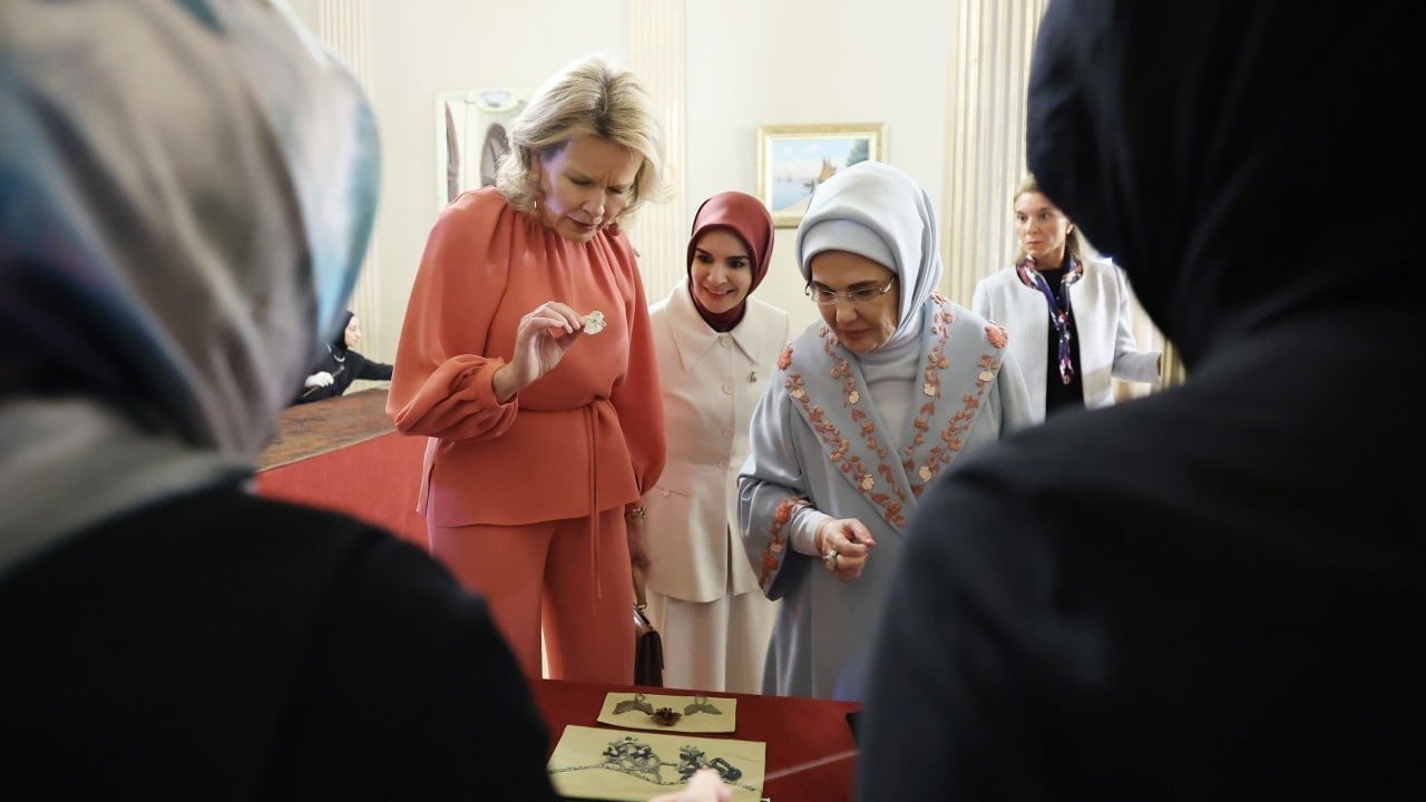 Foto - Emine Erdoğan, Belçika Kraliçesi Mathilde'yle bir araya geldi