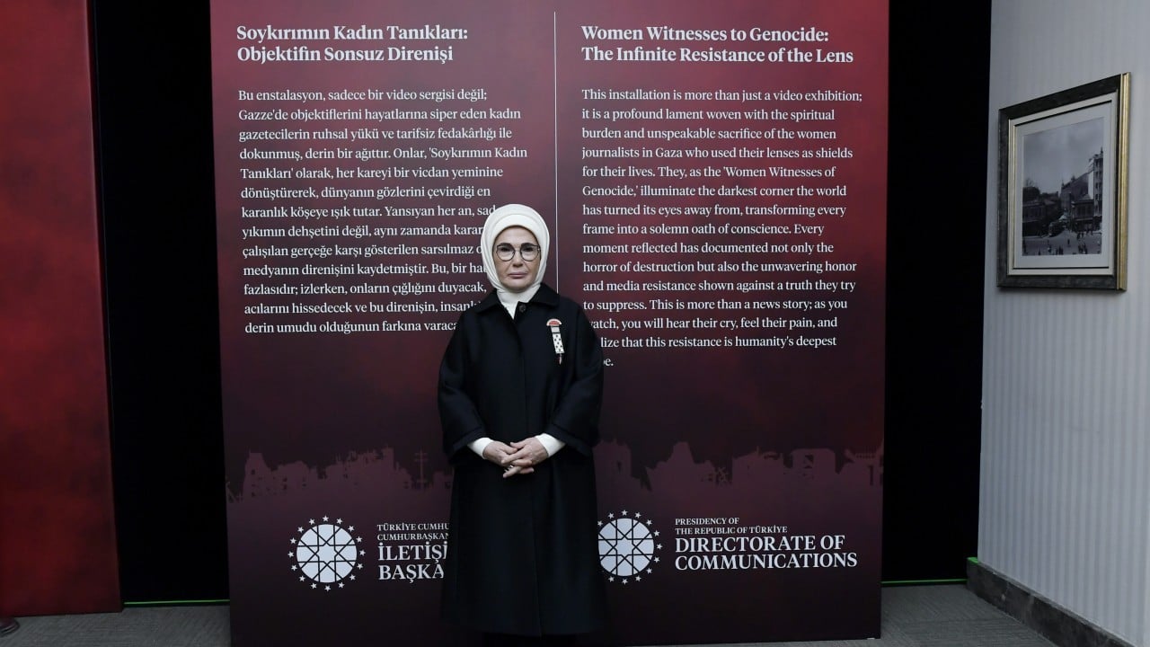 Foto - Emine Erdoğan, 'Soykırımın Kadın Tanıkları: Gazze'de 'Medya ve Direniş' programının açılışında konuştu