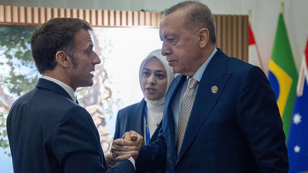 Foto - Erdoğan, Macron’la görüştü: Ukrayna ve Gazze için net mesaj: Kalıcı barış iki devletli çözümle mümkün