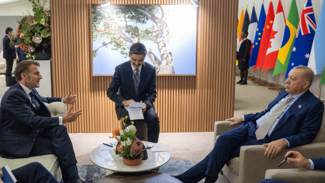 Foto - Erdoğan, Macron’la görüştü: Ukrayna ve Gazze için net mesaj: Kalıcı barış iki devletli çözümle mümkün