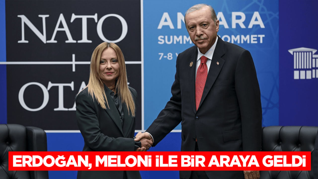 Cumhurbaşkanı Erdoğan, İtalya Başbakanı Meloni ile bir araya geldi 