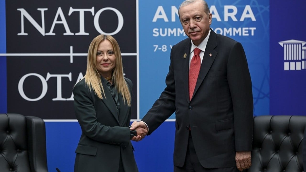 Foto - Cumhurbaşkanı Erdoğan, İtalya Başbakanı Meloni ile bir araya geldi 