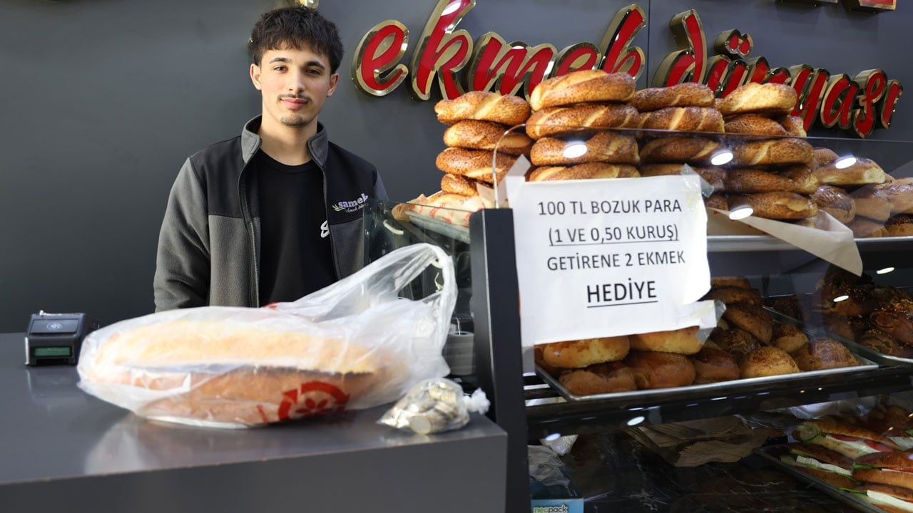 Foto - Fırından şaşırtan kampanya! Bozuk para getirene 2 ekmek bedava