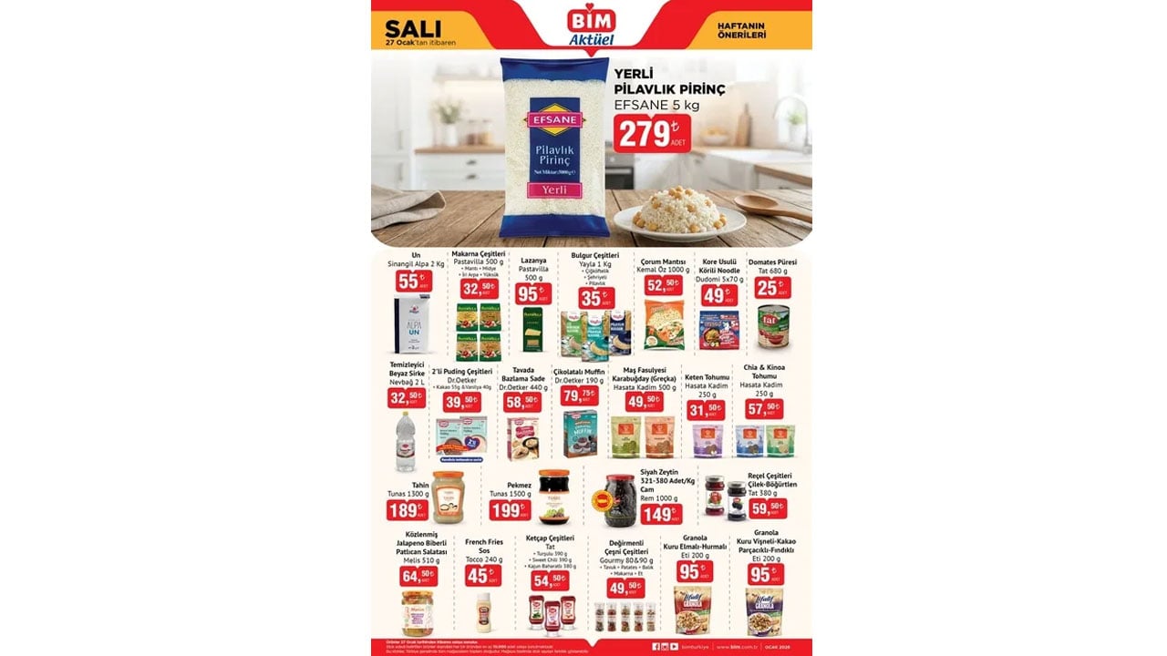 Foto - Fırsat üstüne fırsat! BİM’de 27-30 Ocak 2026 indirimleri dolu dolu geliyor