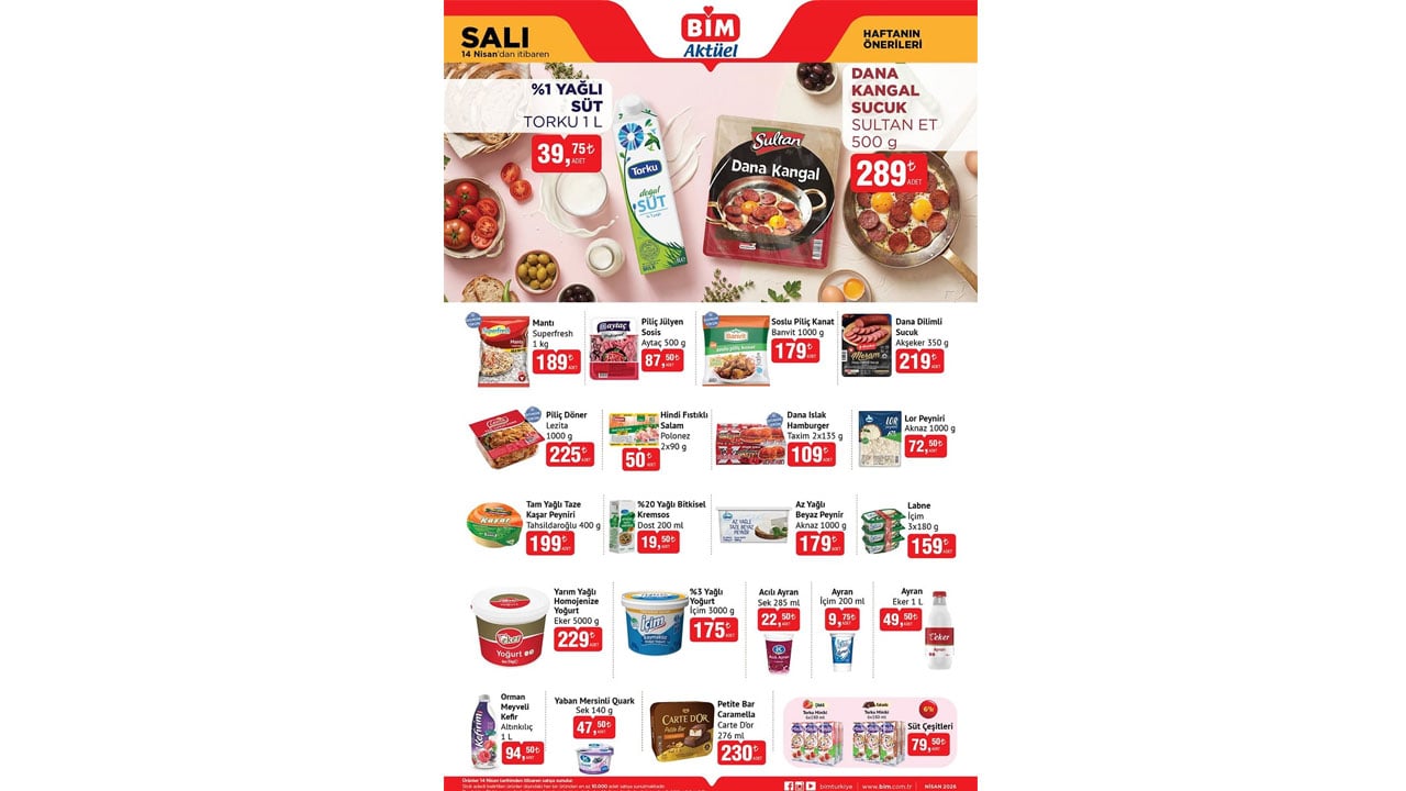 Foto - Fırsatlar dolu dolu geliyor! BİM’de 14 Nisan 2026 indirimleri açıklandı