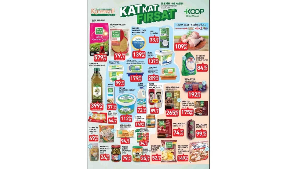 Foto - Fırsatlar rüzgarı başladı! Tarım Kredi'de 28 Ekim-3 Kasım indirimleri açıklandı