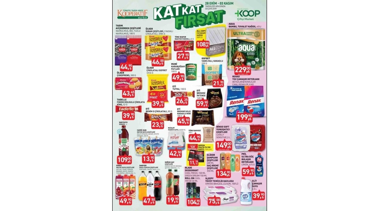 Foto - Fırsatlar rüzgarı başladı! Tarım Kredi'de 28 Ekim-3 Kasım indirimleri açıklandı