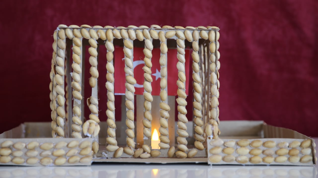 Foto - Fıstık kabukları sanat eserine dönüştü: Öğrencilerden ‘Sıfır Atık’ dersi!