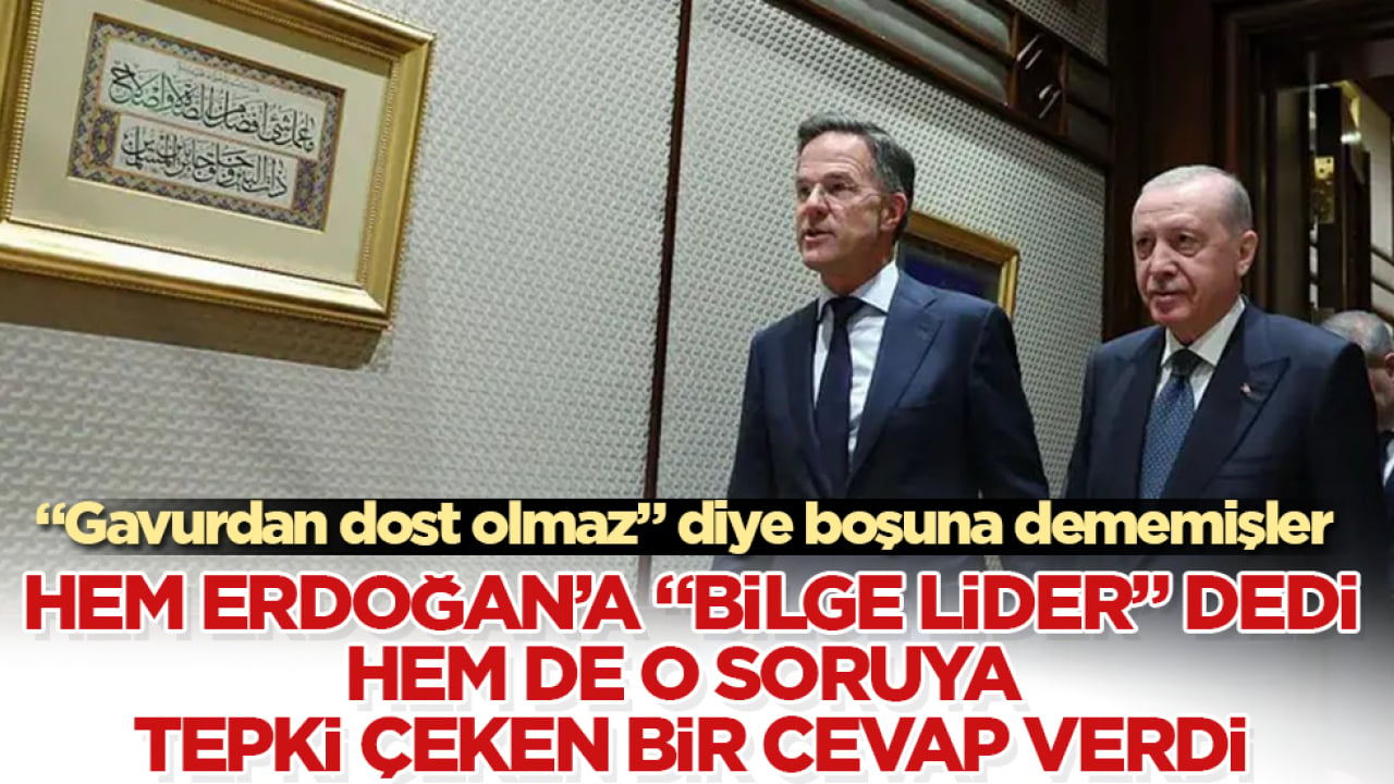 "Gavurdan dost olmaz" diye boşuna dememişler! Hem Erdoğan’a "bilge lider" dedi, hem de o soruya tepki çeken bir cevap verdi