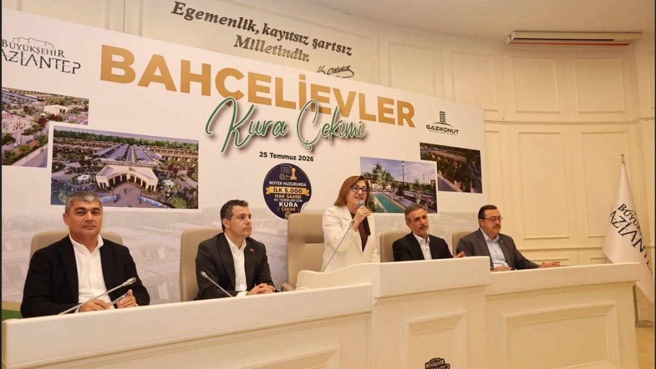Gaziantep'te noter huzurunda kura çekildi! Bahçelievler Projesi'nin ilk 5 bin hak sahibi belirlendi