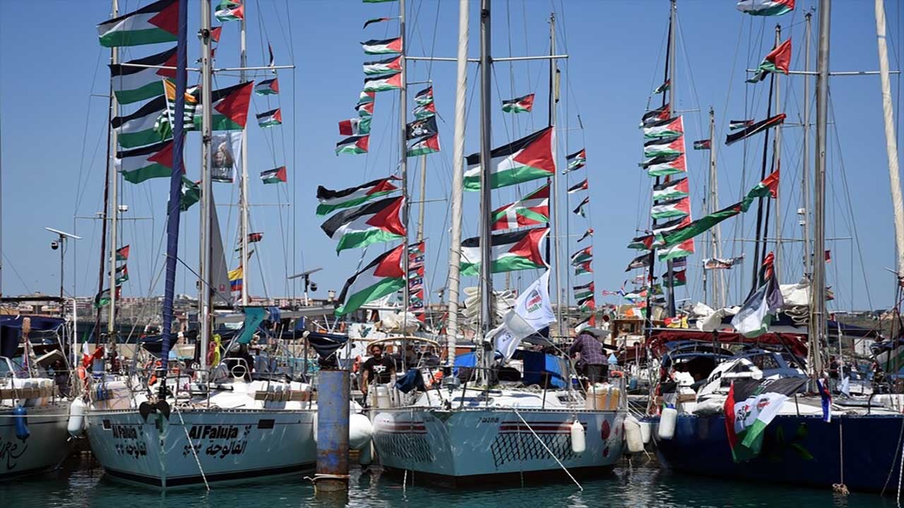 Foto - Gazze ablukasına sivil tokat! Küresel Sumud Filosu 