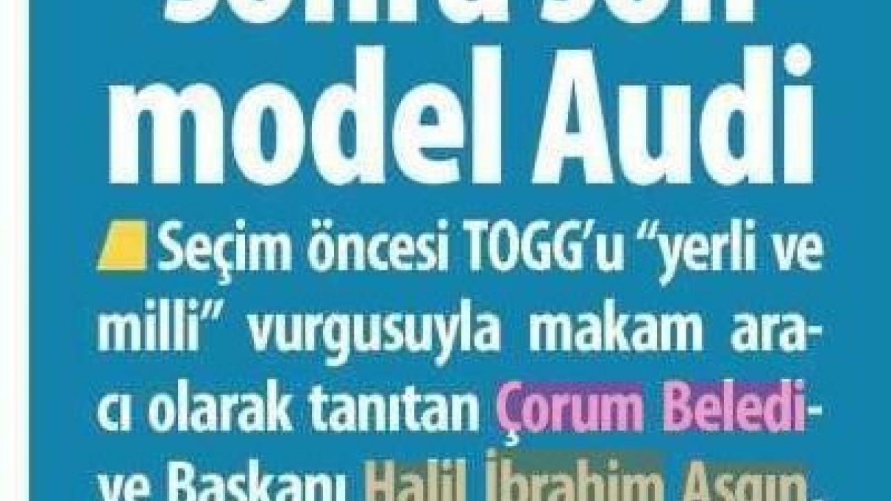 Foto - Çorum Belediyesi’nden 'TOGG Yolda Kaldı' iddialarına sert yanıt: Gerçek dışı iddialarla TOGG markamızın karalanmasına izin vermeyiz