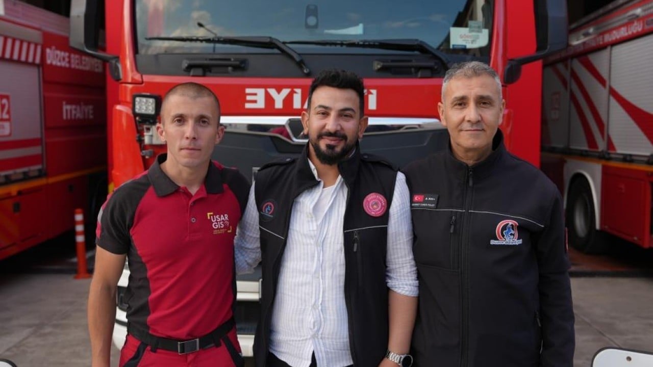 Foto - GIS-FRANCE ekibini ağırladılar Düzce İtfaiyesi’ne Fransa’dan destek geldi