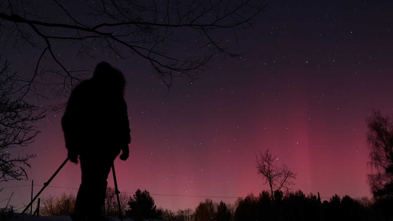 Foto - Gökyüzü alev aldı! Polonya semalarında masalsı gece