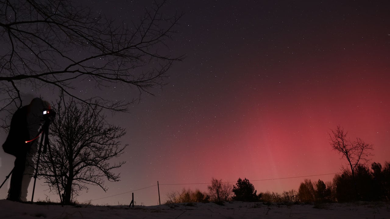 Foto - Gökyüzü alev aldı! Polonya semalarında masalsı gece