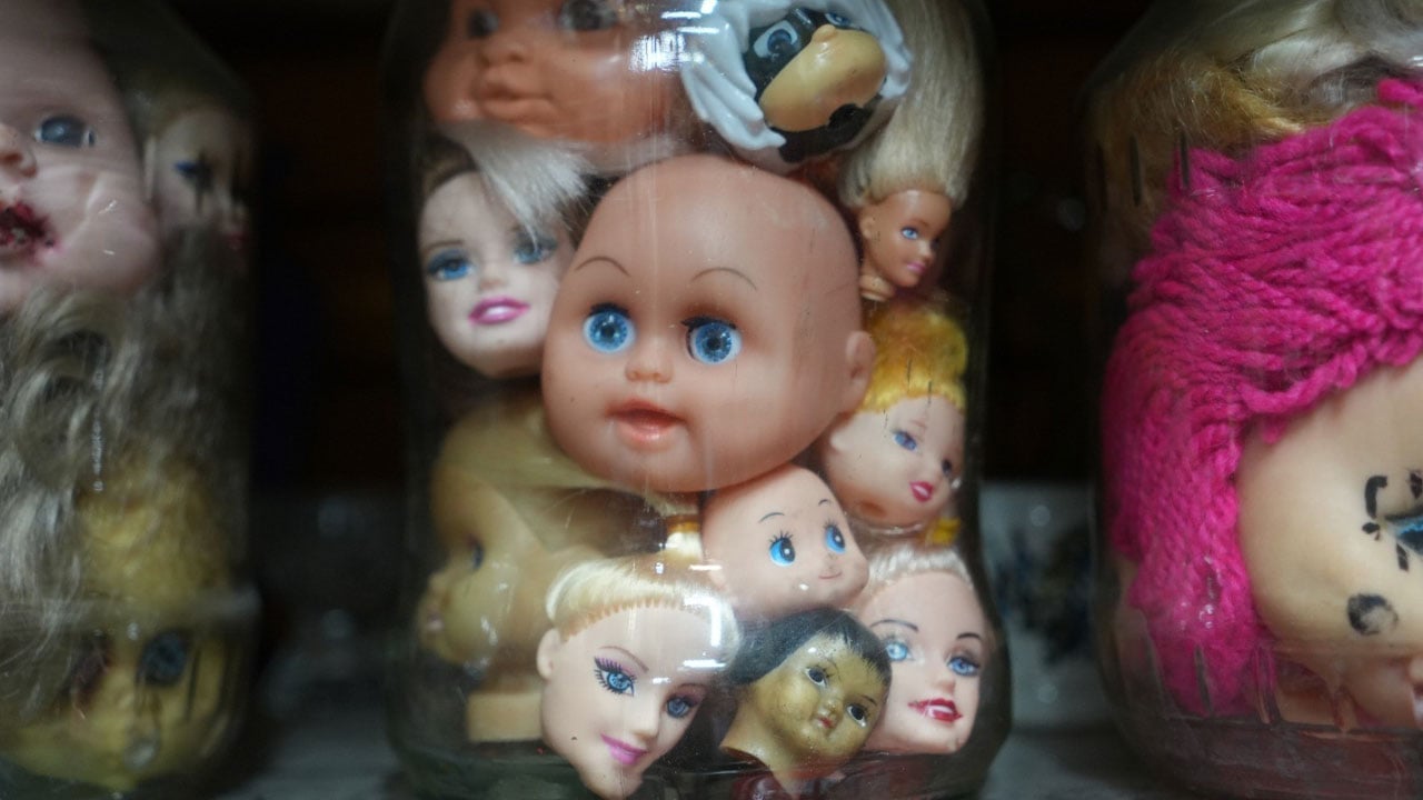 Foto - Görenler korkuyor! ‘Onlar hep güler’ dedi, 5 bin bebek kafası topladı