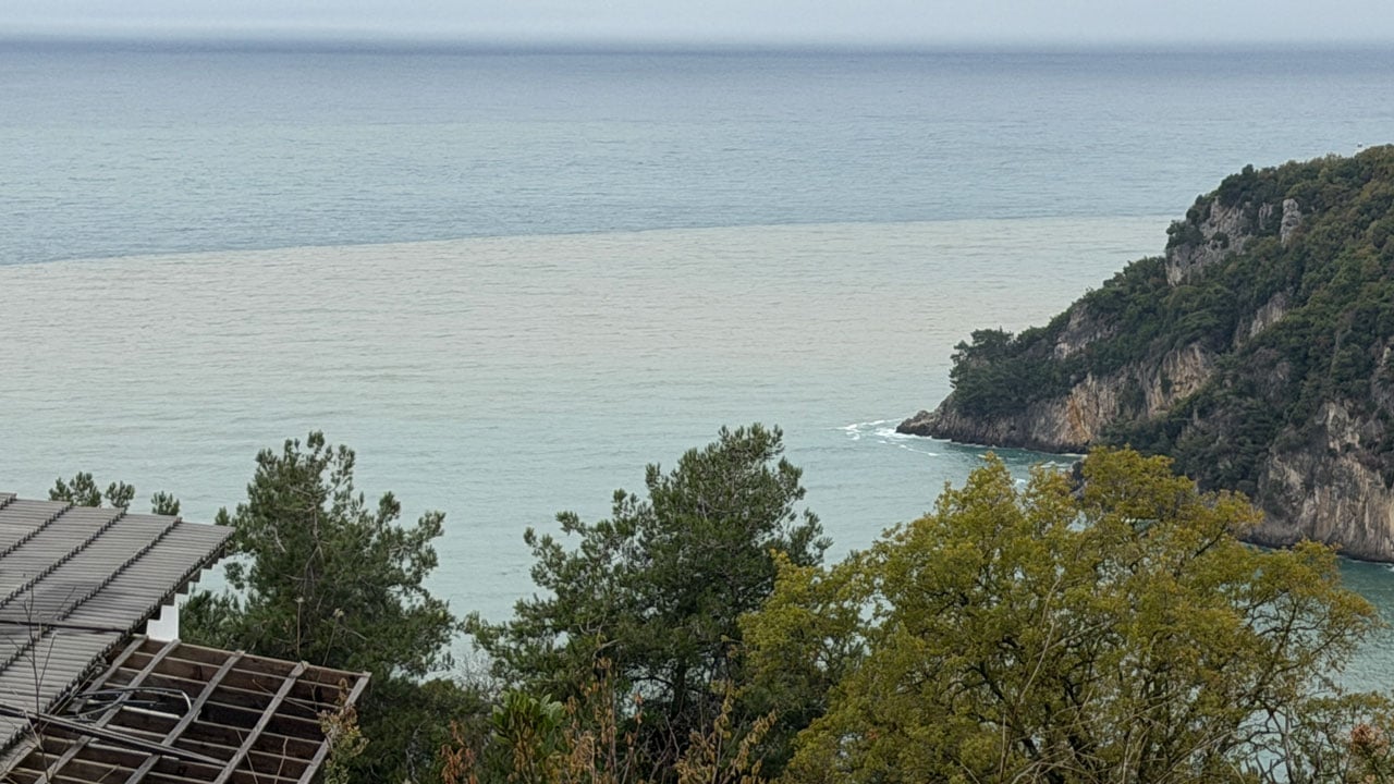 Foto - Görenler şaşırıp kaldı! Deniz bir anda kahverengiye döndü
