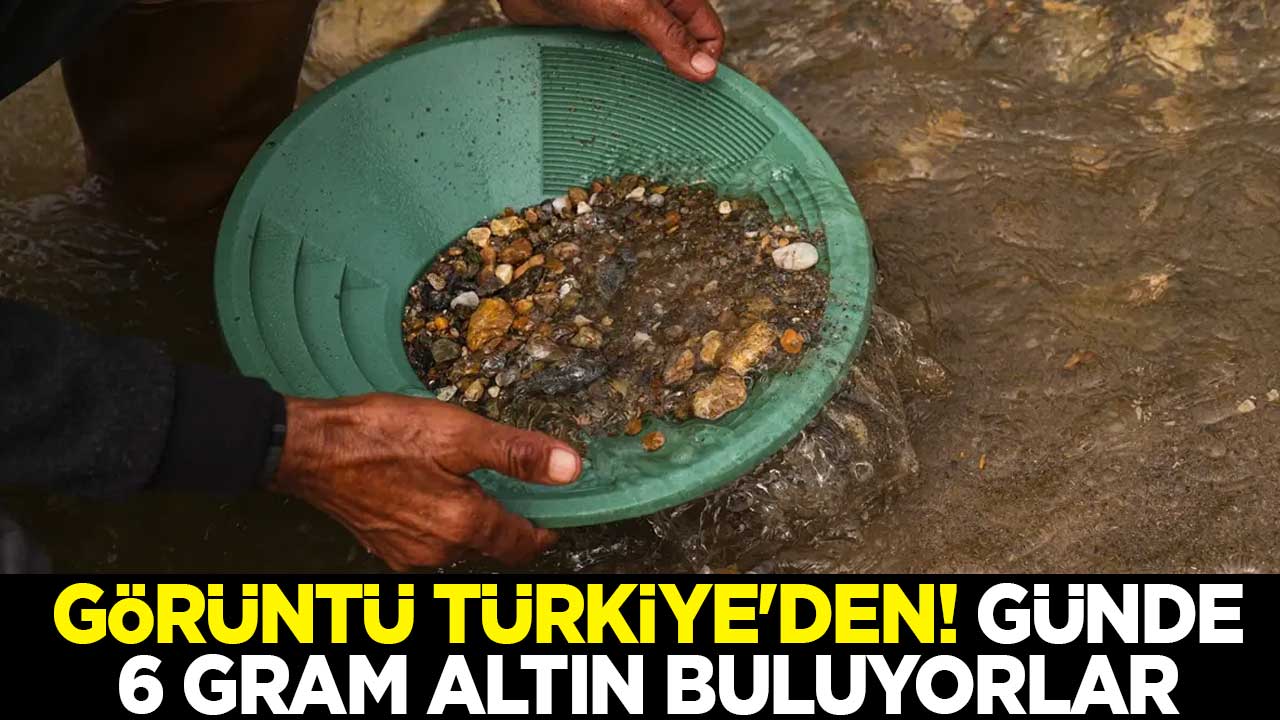 Görüntü Türkiye'den! Günde 6 gram altın buluyorlar