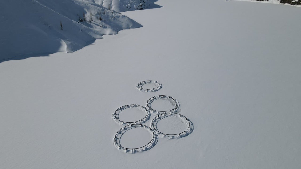 Foto - Göyne Barajı dondu! Balık kafesleri buz kütlesinin altında kaldı