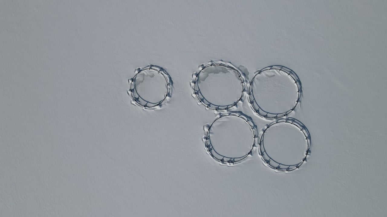 Foto - Göyne Barajı dondu! Balık kafesleri buz kütlesinin altında kaldı