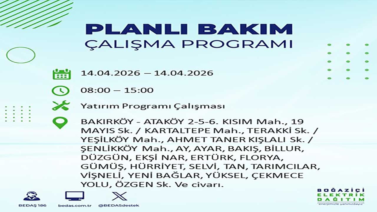 Foto - Gözler o listede! İstanbul'da yarın milyonları etkileyecek kesinti: BEDAŞ saat vererek uyardı!