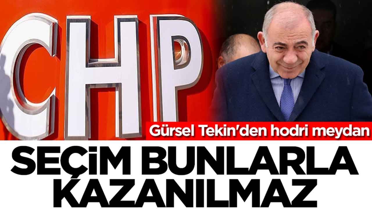 Gürsel Tekin'den hodri meydan: Seçim bunlarla kazanılmaz