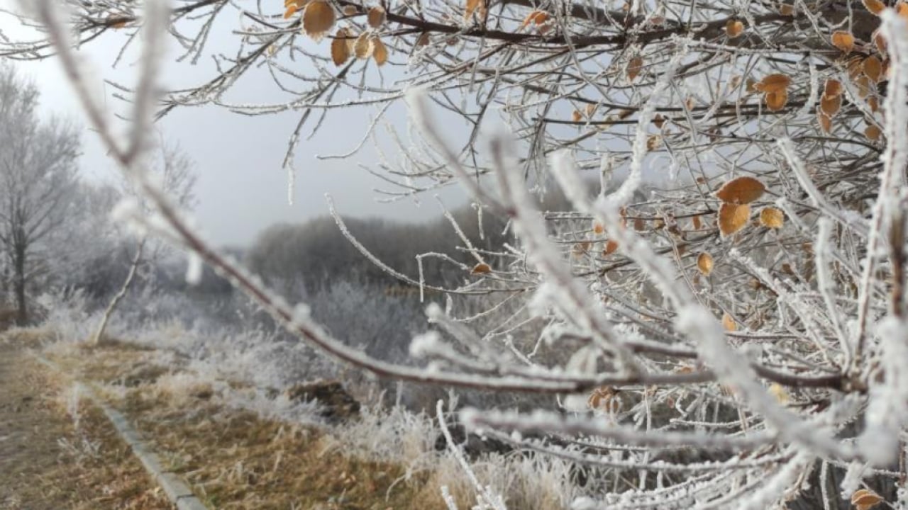 Foto - Hava sıcaklığı eksi 14 dereceyi gördü! O ilçe buz tuttu