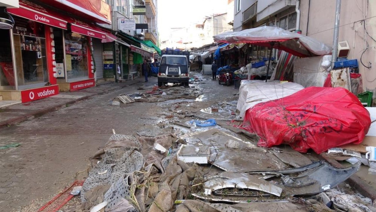 Foto - Havza'da sel ilçeyi yerle bir etti Felaketin boyutu sabah ortaya çıktı