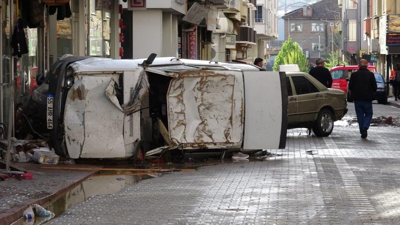 Foto - Havza'da sel ilçeyi yerle bir etti Felaketin boyutu sabah ortaya çıktı