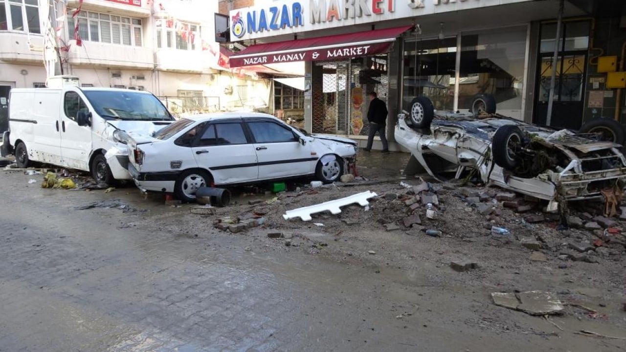 Foto - Havza'da sel ilçeyi yerle bir etti Felaketin boyutu sabah ortaya çıktı