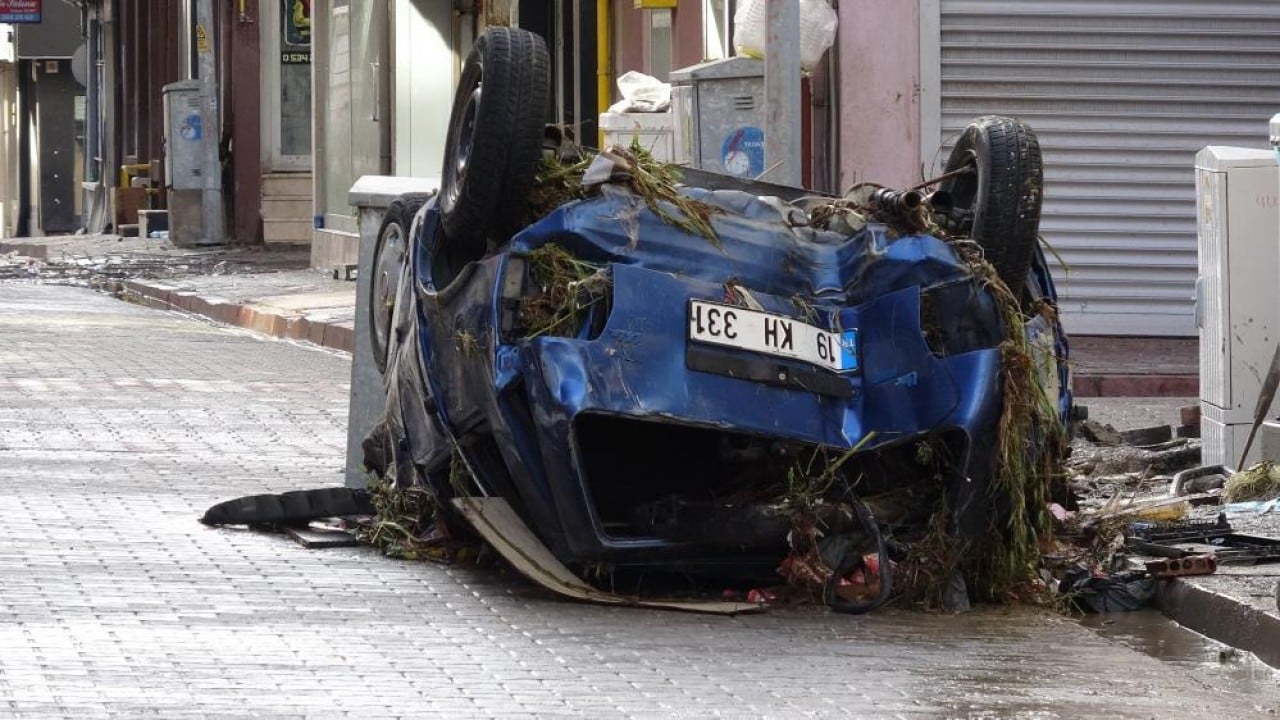 Foto - Havza'da sel ilçeyi yerle bir etti Felaketin boyutu sabah ortaya çıktı