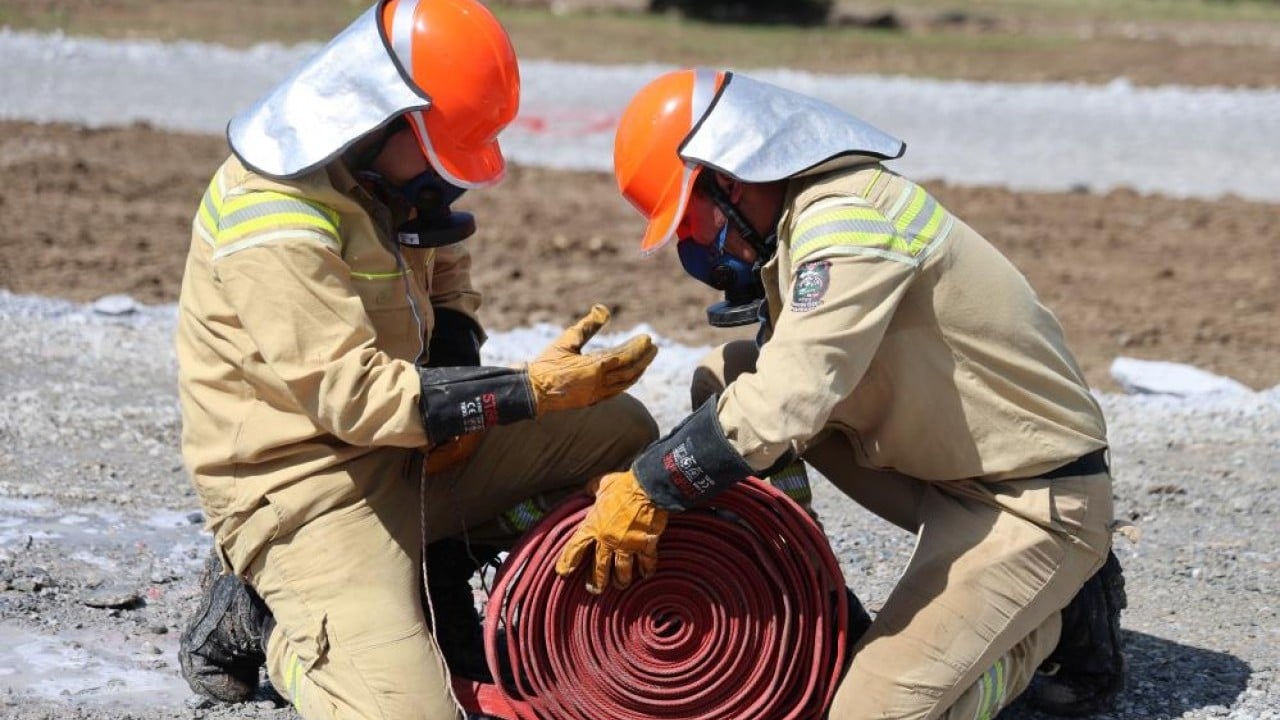 Foto - Hem kendileriyle hem zamanla yarıştılar Ateş savaşçılarının TOY'u nefes kesti