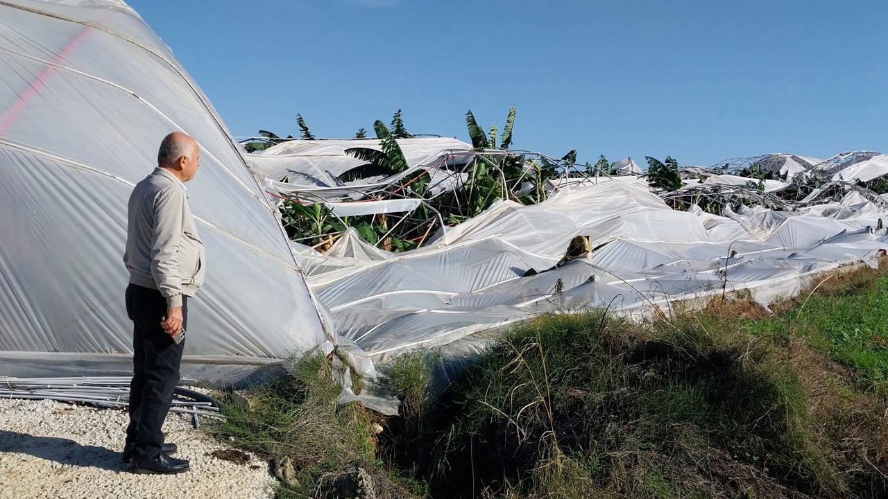 Hortum felaketi! 40 dönümlük serada 10 milyonu aşan zarar