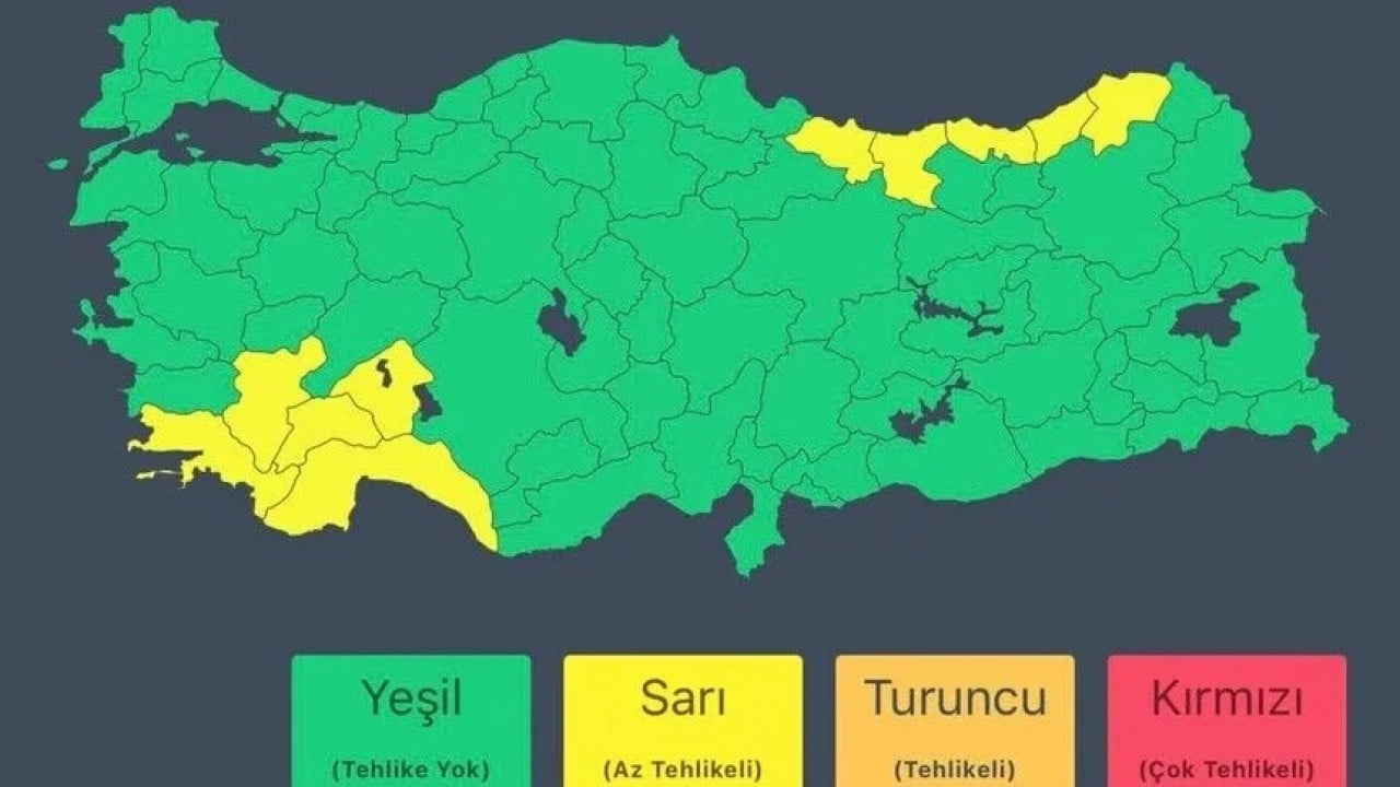 Foto - İçişleri Bakanlığı duyurdu! 10 il için ‘sarı’ kodlu meteorolojik uyarı